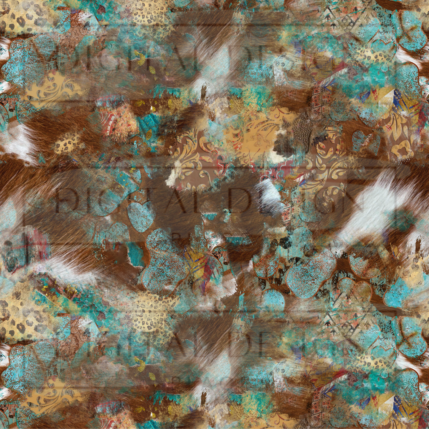 Cowprint Patchwork VinylV911