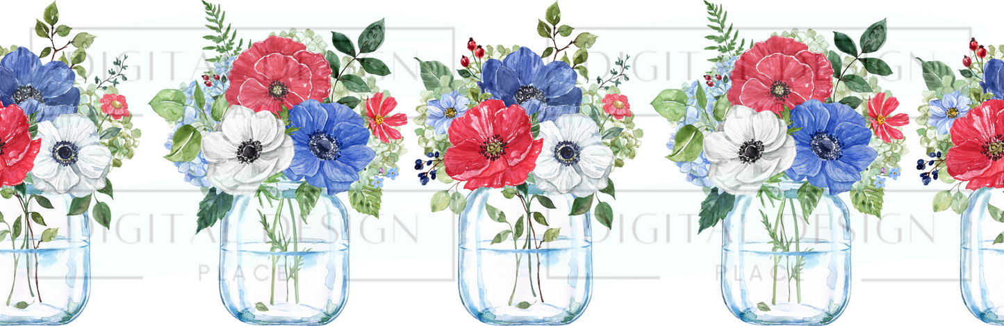 Mason Jar RWB WraW105