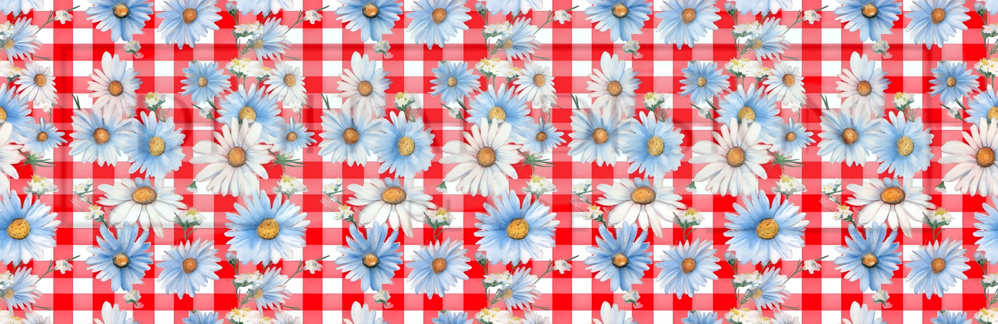 Patriotic Daisy Plaid Wrap DupW51