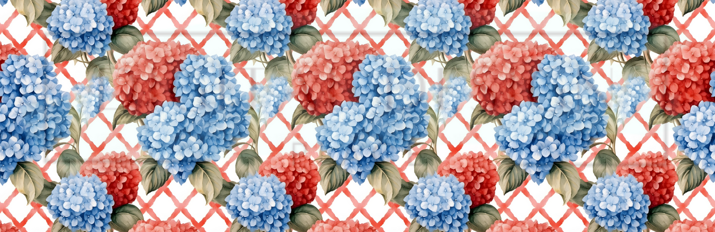 Patriotic Hydrangea Red Wrap DupW52
