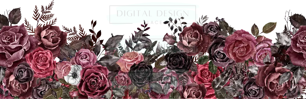 Dark Florals Half Wrap WraW93