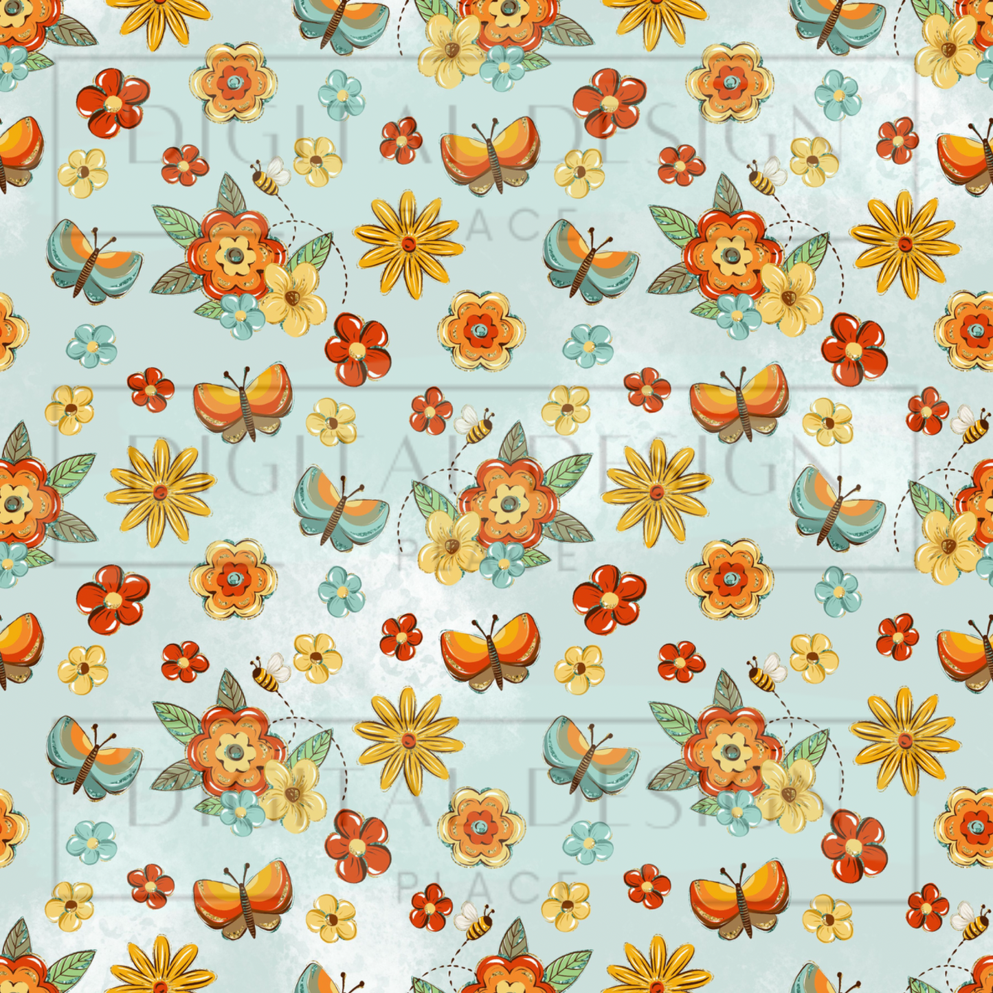 Groovy Floral VinylV959