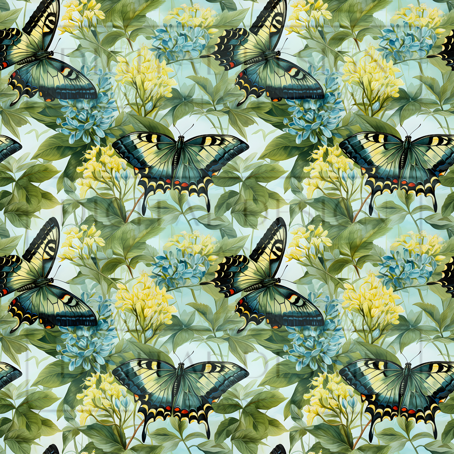 Green Garden Butterflies VinylV1151