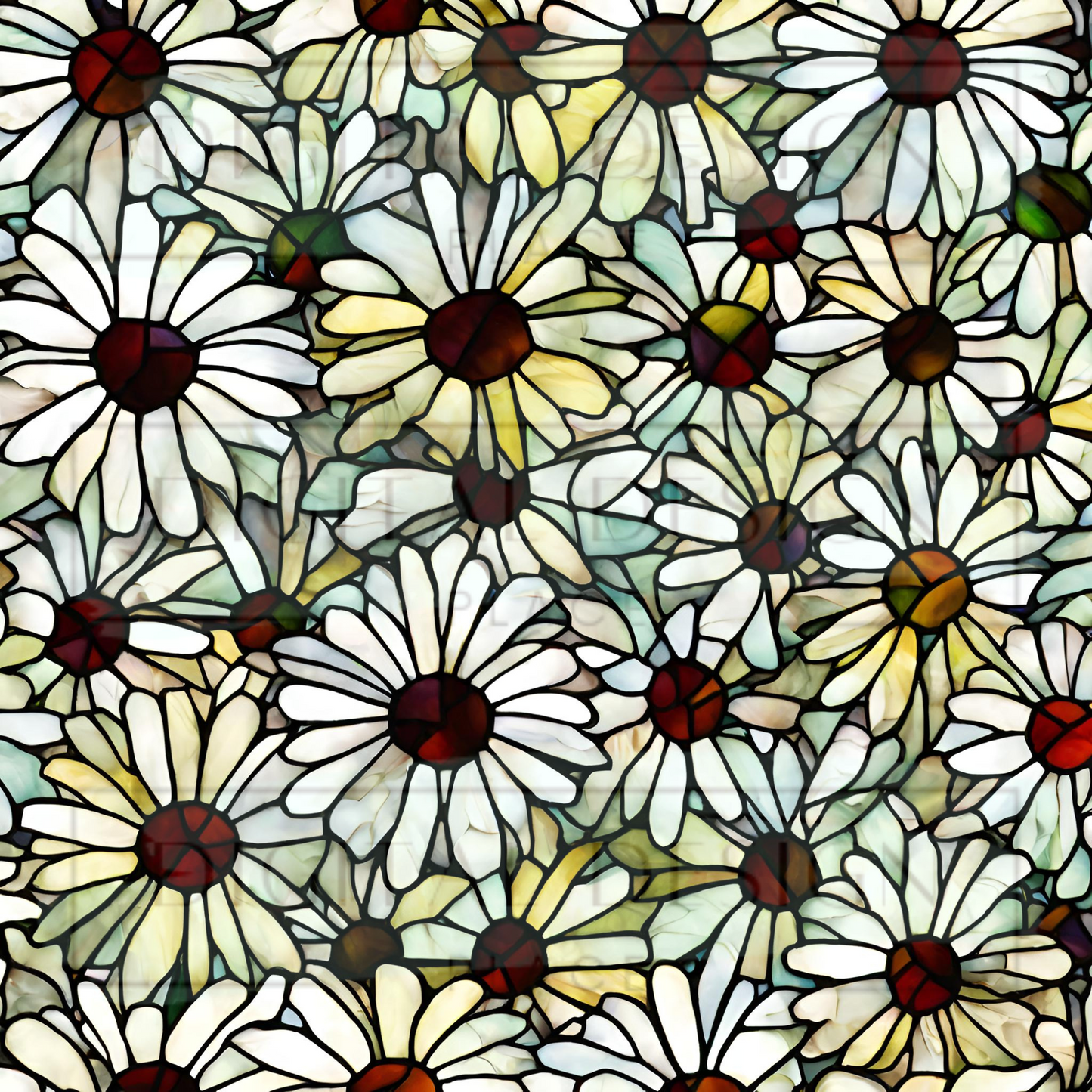 Stained Glass Full Daisy VinylV1053