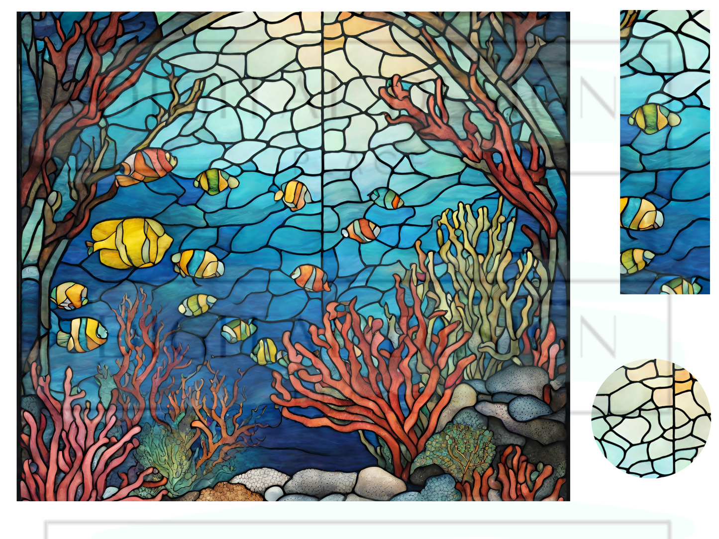 Stained Glass Coral WrB222