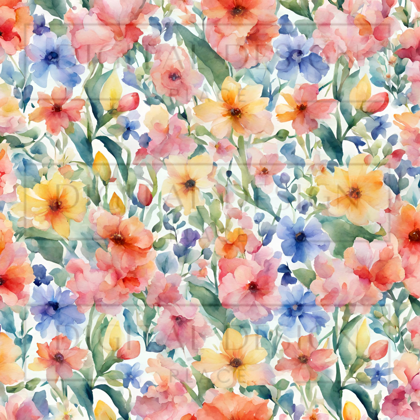 Watercolor Wildflowers VinylV1141