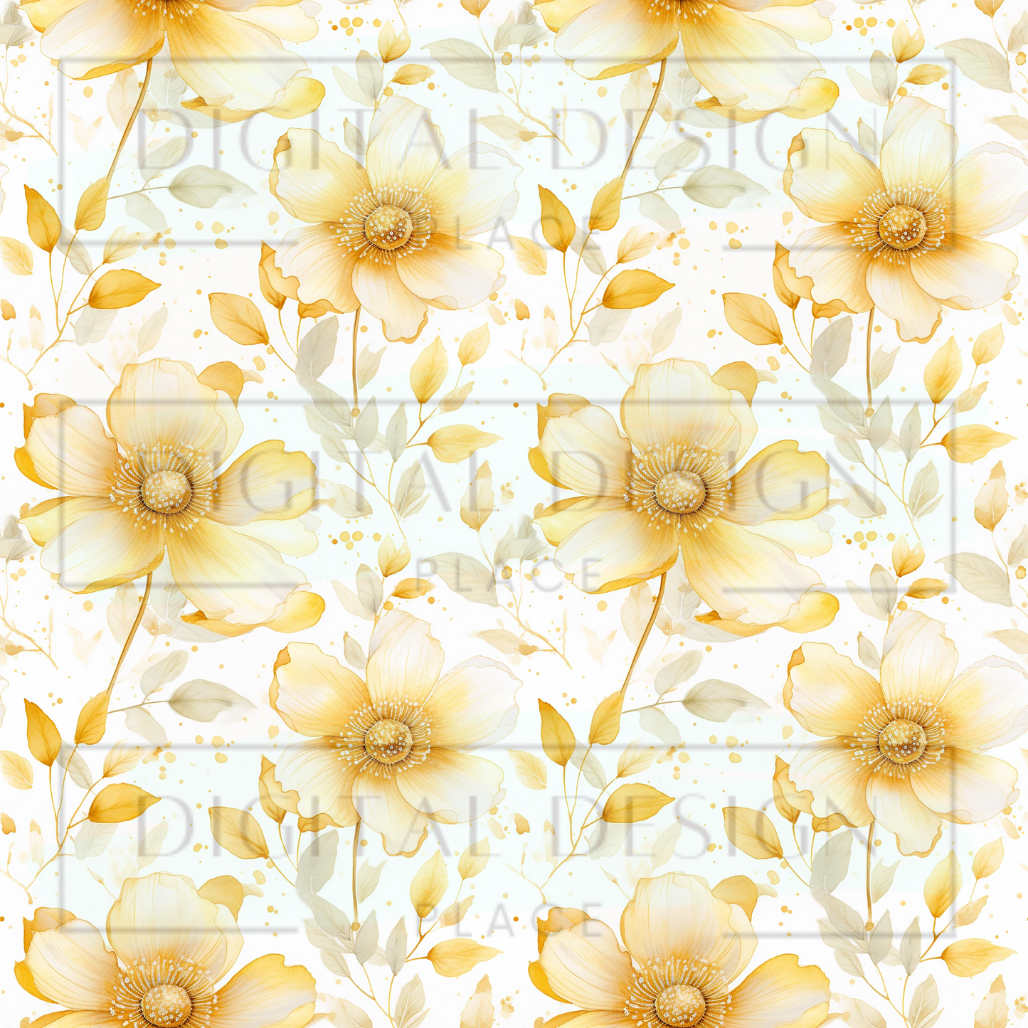 Golden Florals VinylV1158