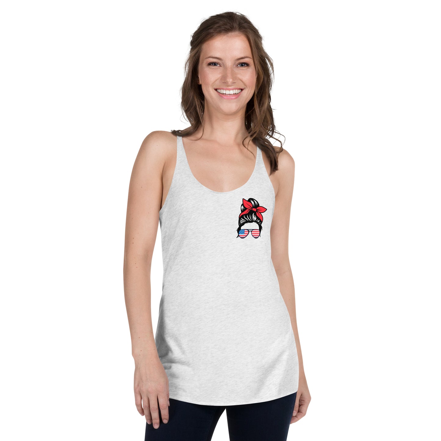 4th of July Mama Racerback Tank