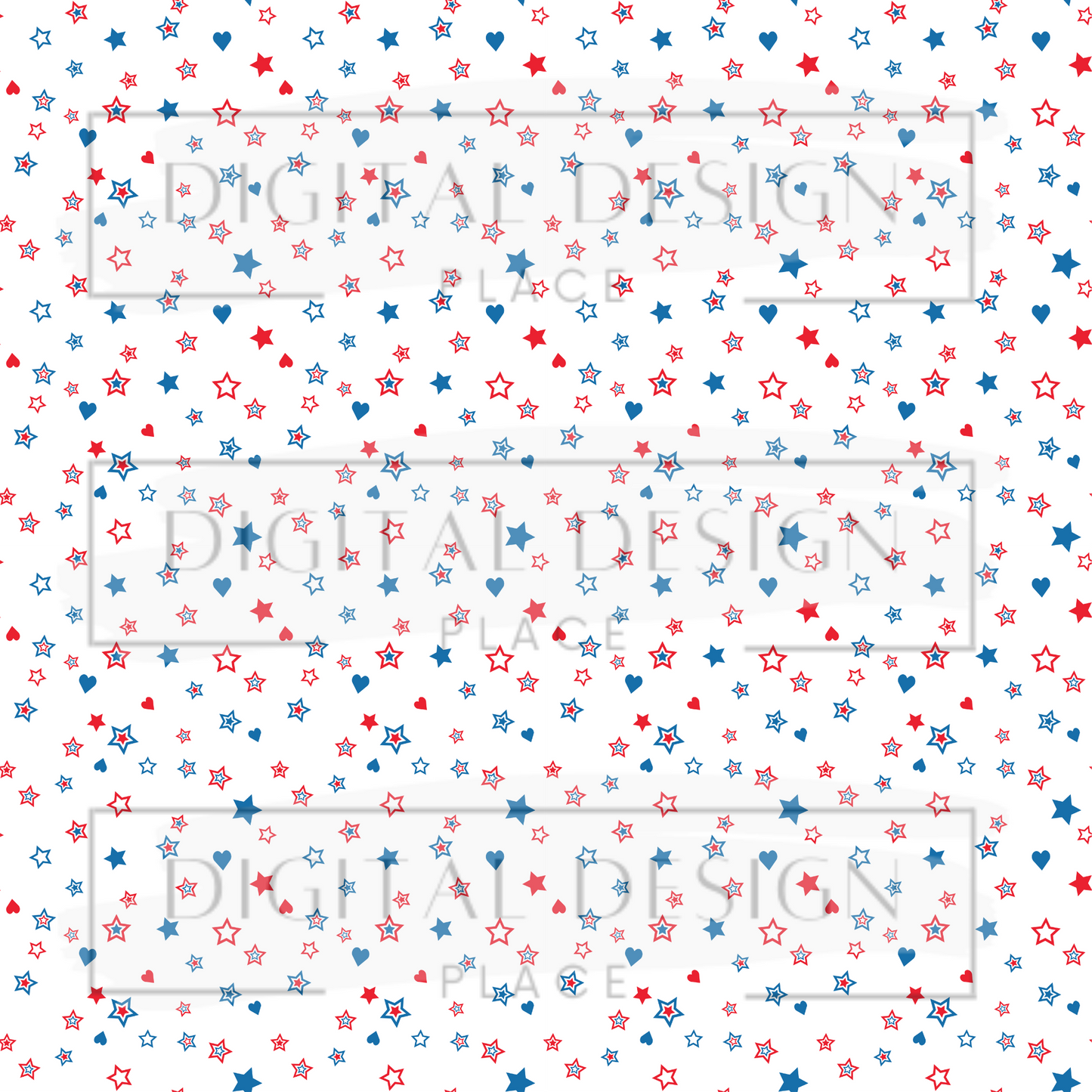 Red White and Blue Stars VinylV42