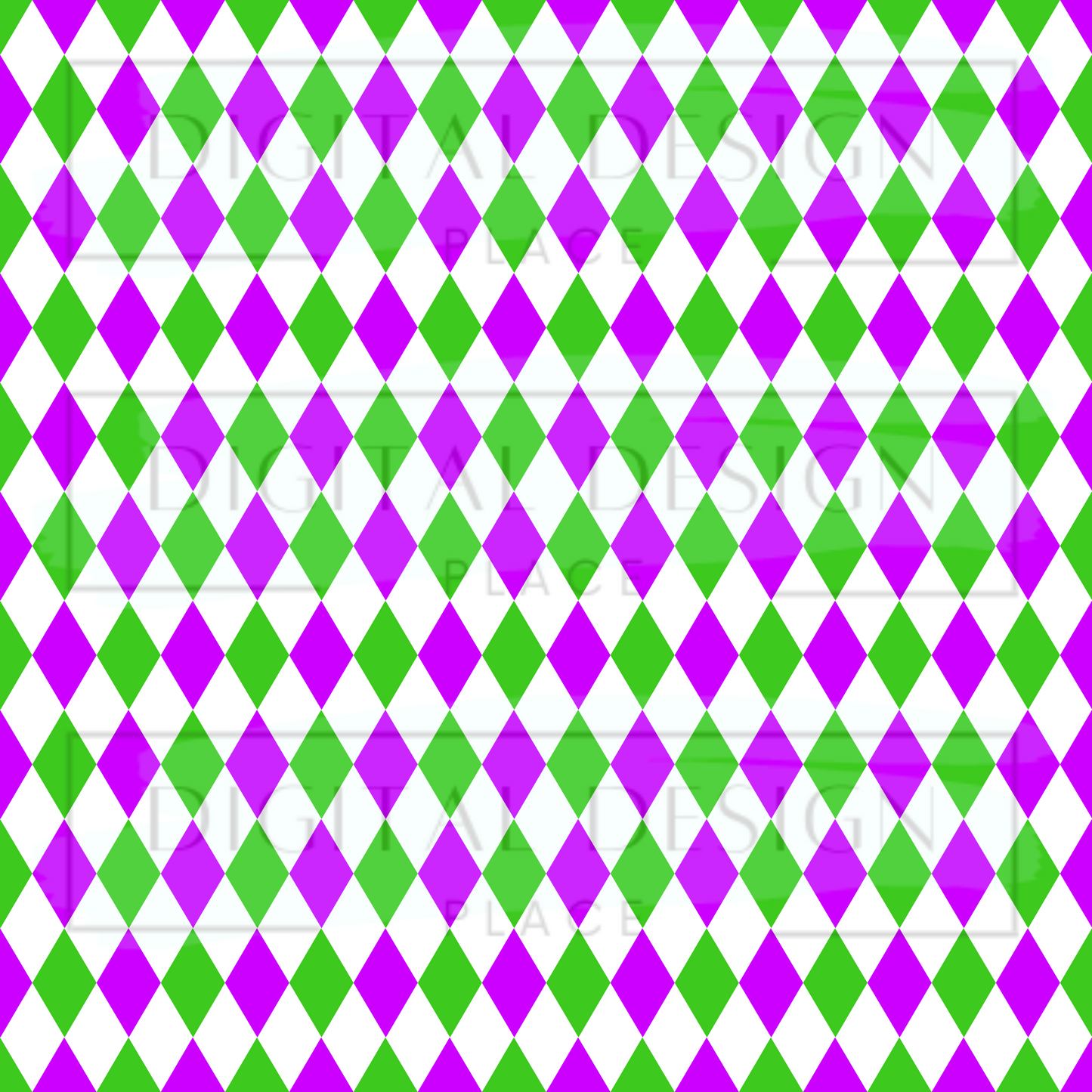 Purple Green Argyle VinylV112