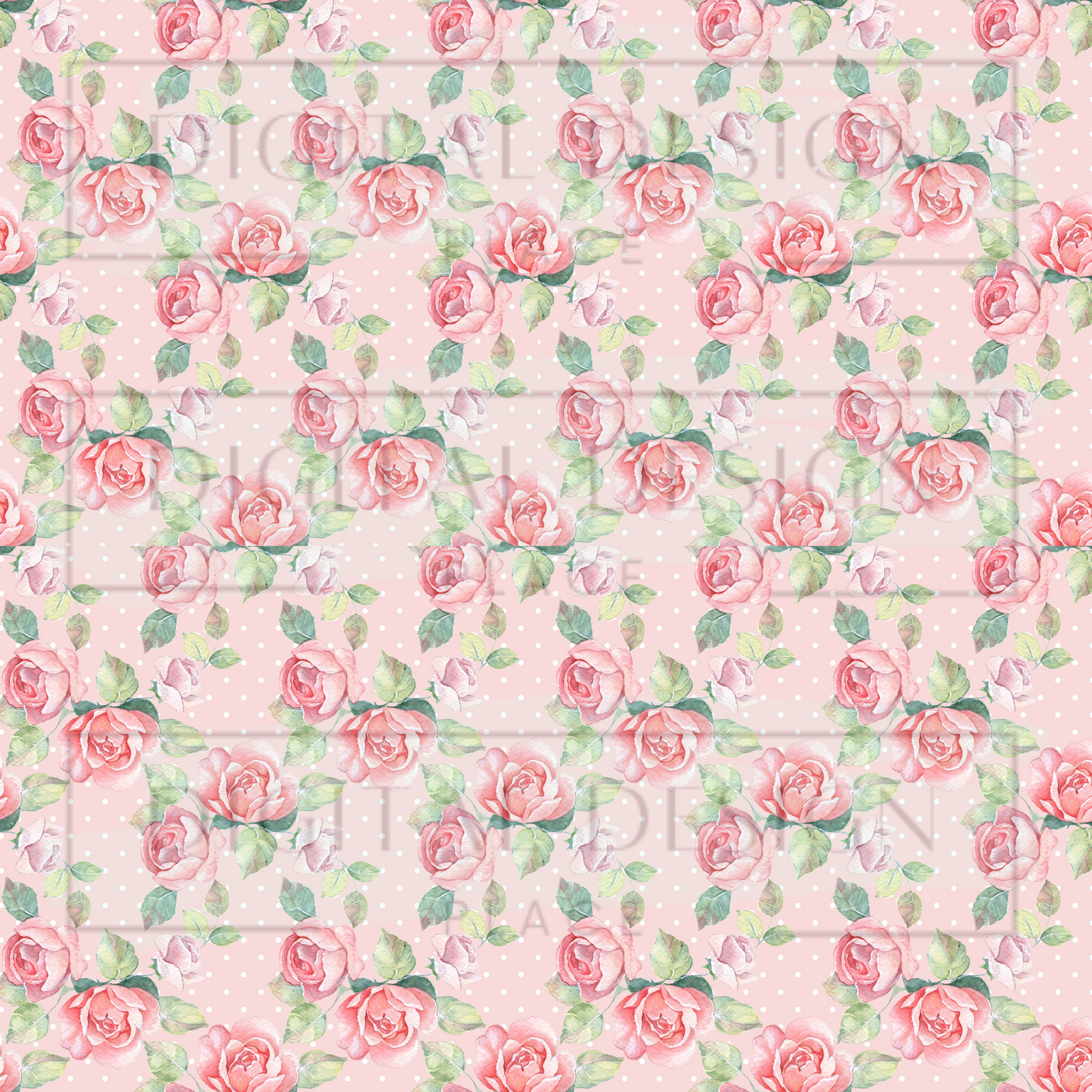 Pink Rose Dots VinylV126