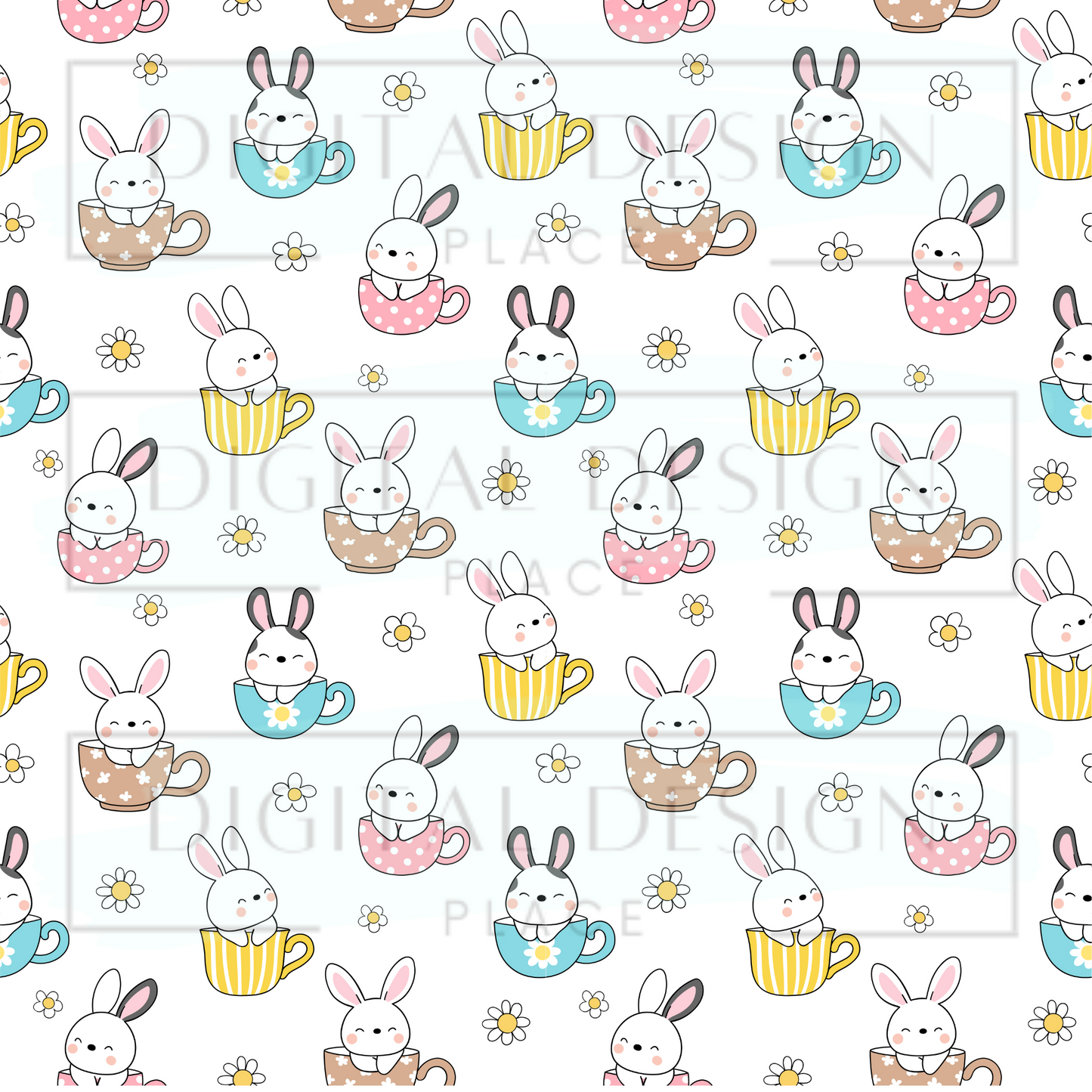 Bunny Teacups VinylV142