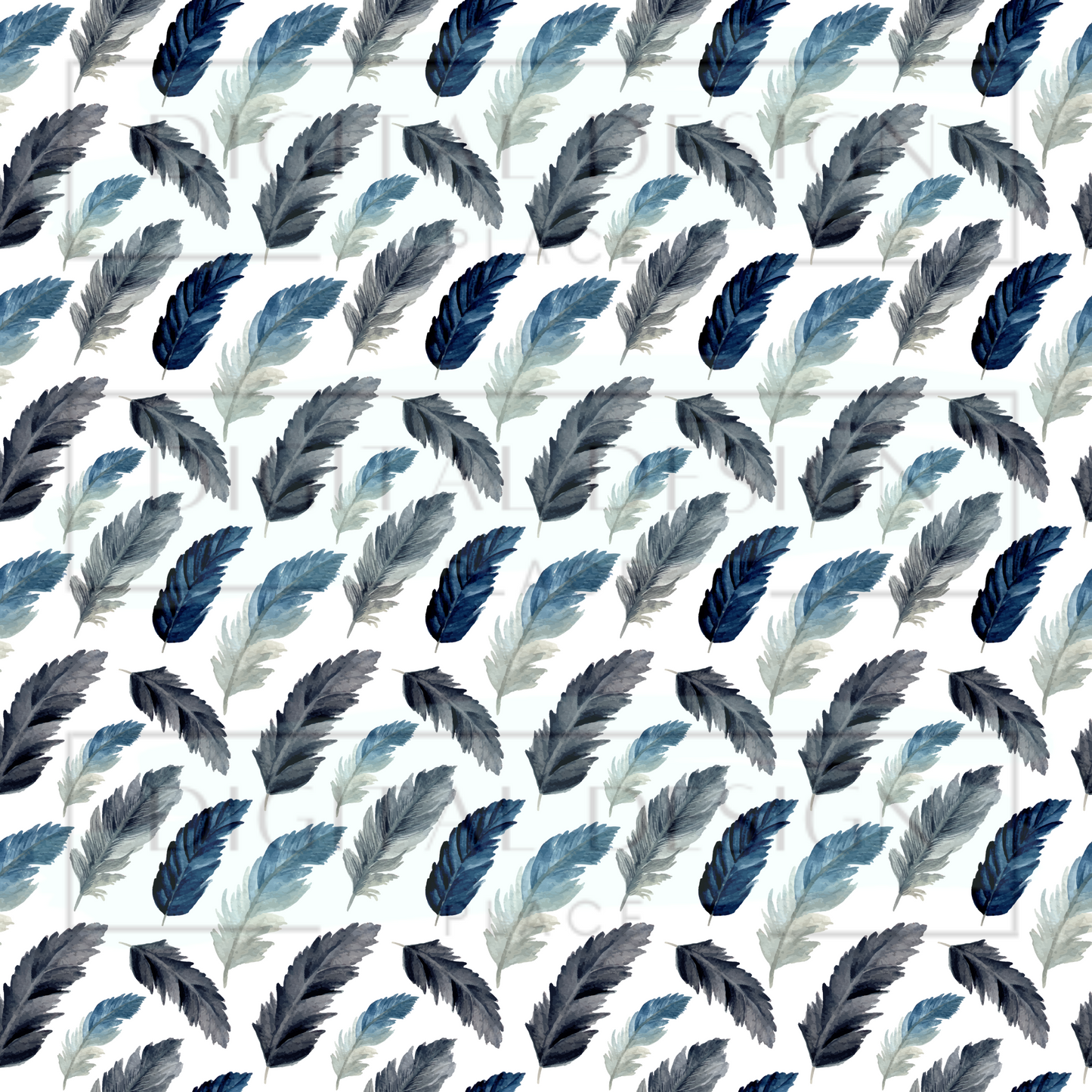 Blue Feathers VinylV205