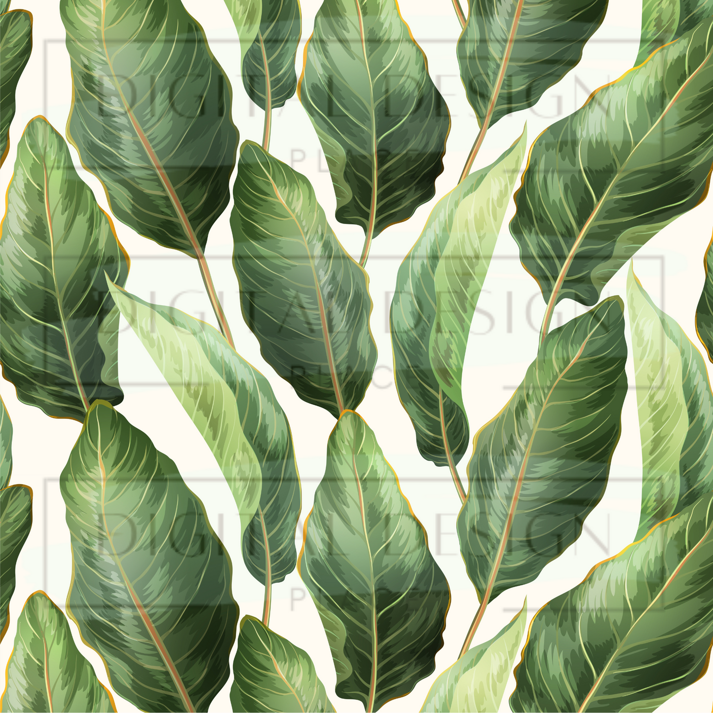 Green and Gold Palm VinylV223