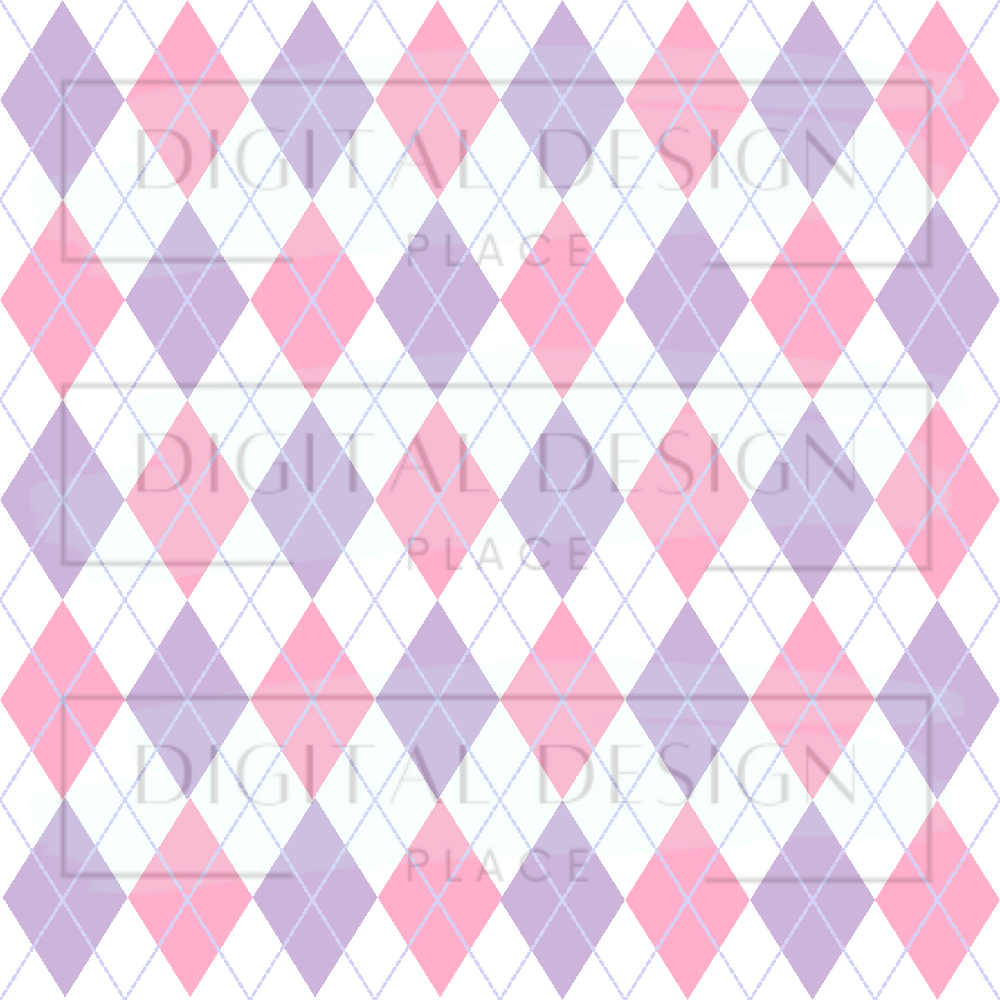 Pink and Purple Argyle VinylV235