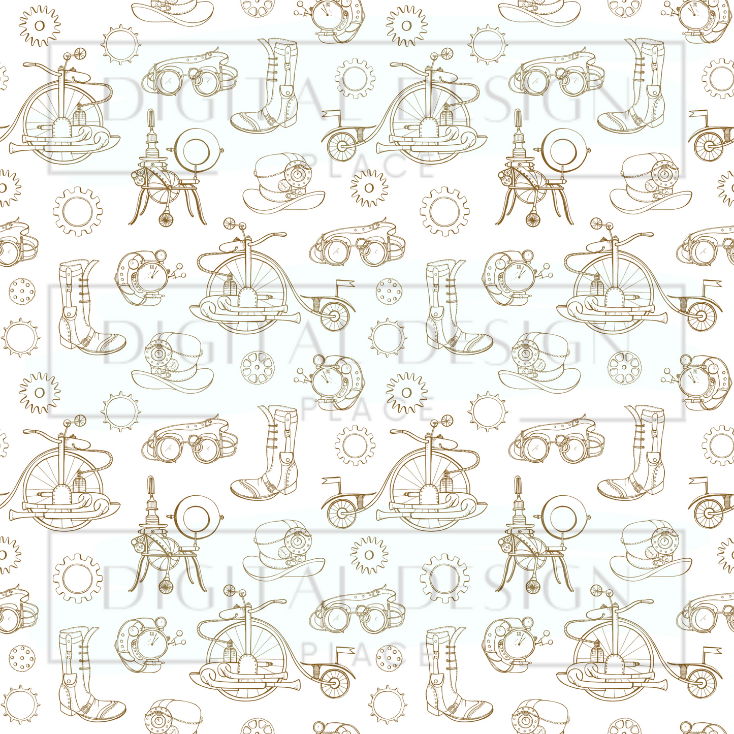 Vintage Steampunk VinylV289