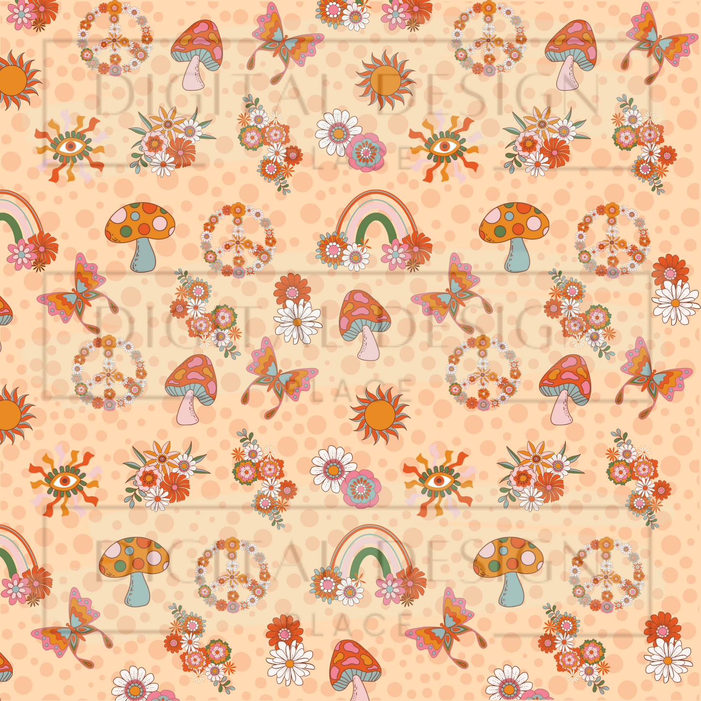 Flower Power Retro VinylV291