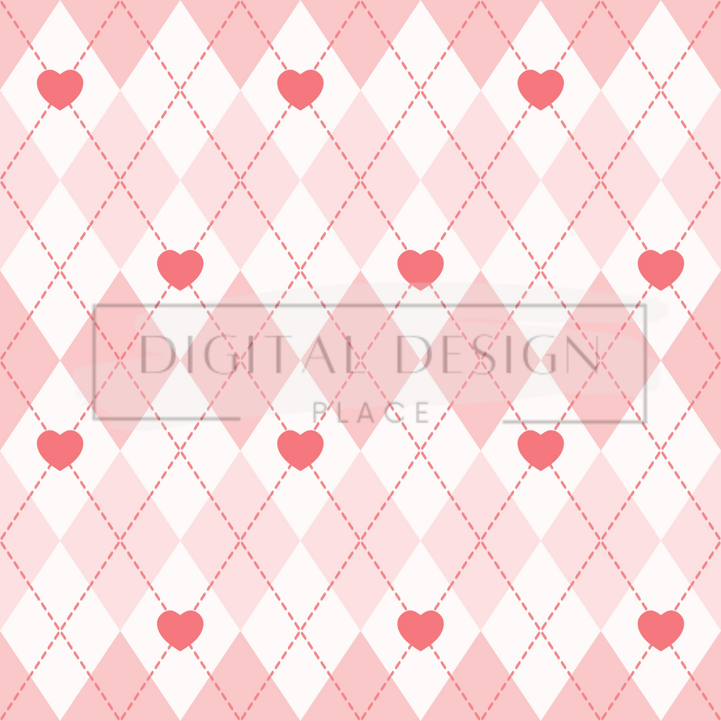 Heart Argyle VinylV70