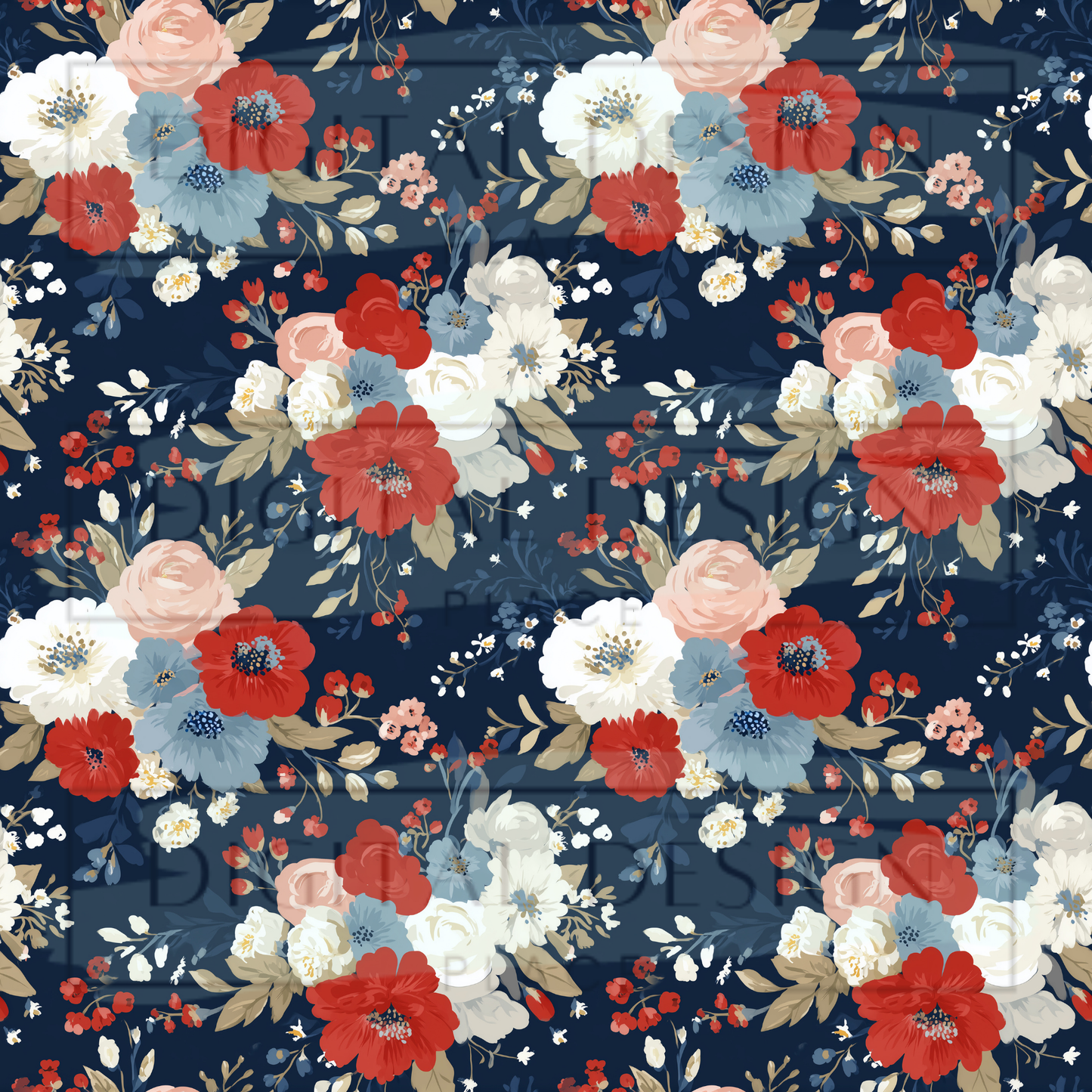Americana Floral VinylV2917