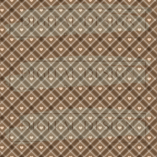 Heart Plaid VinylV2821
