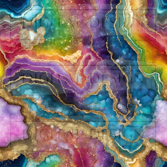 Rainbow Drusy Geode 1 VinylV1187