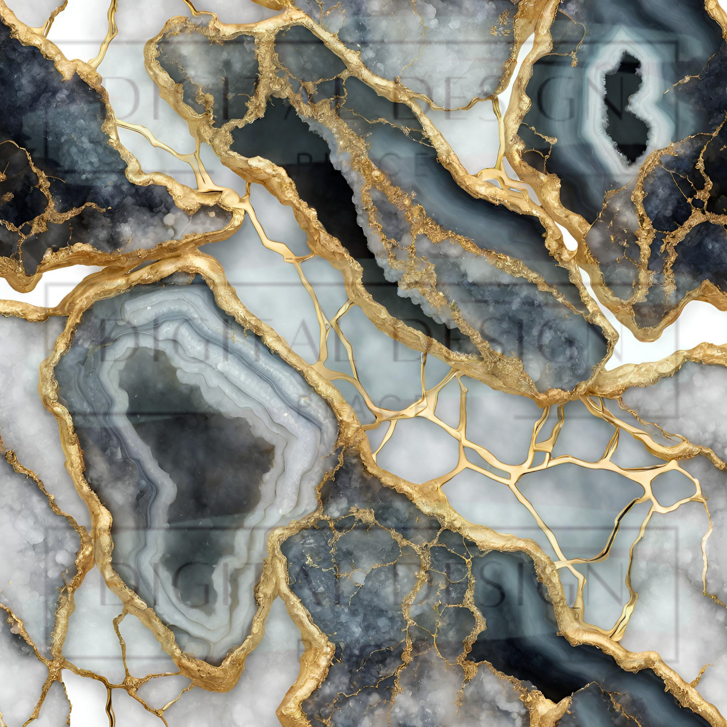 Monotone Drusy Geode 1 VinylV1199