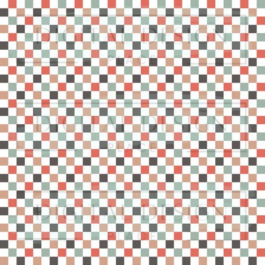 Western Retro Christmas Checkered VinylV1550