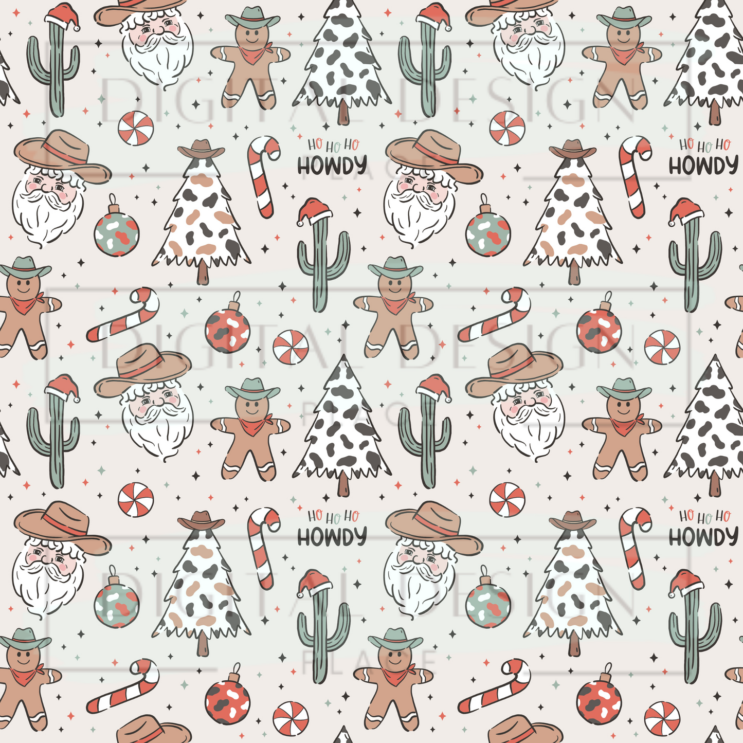 Western Retro Christmas White VinylV1552