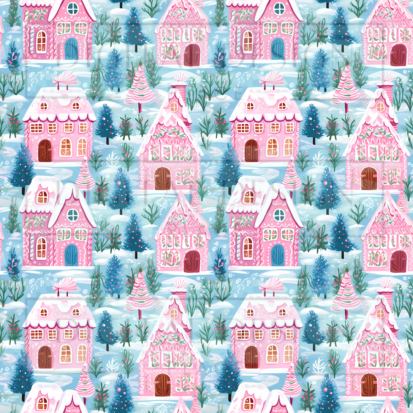Preppy Christmas Village Blue VinylV1562