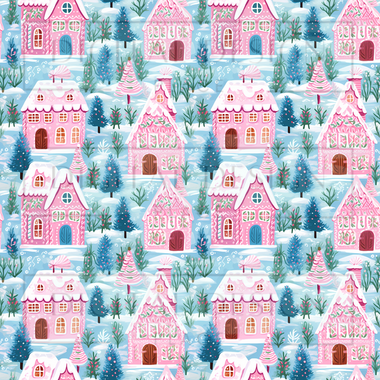 Preppy Christmas Village Blue VinylV1562