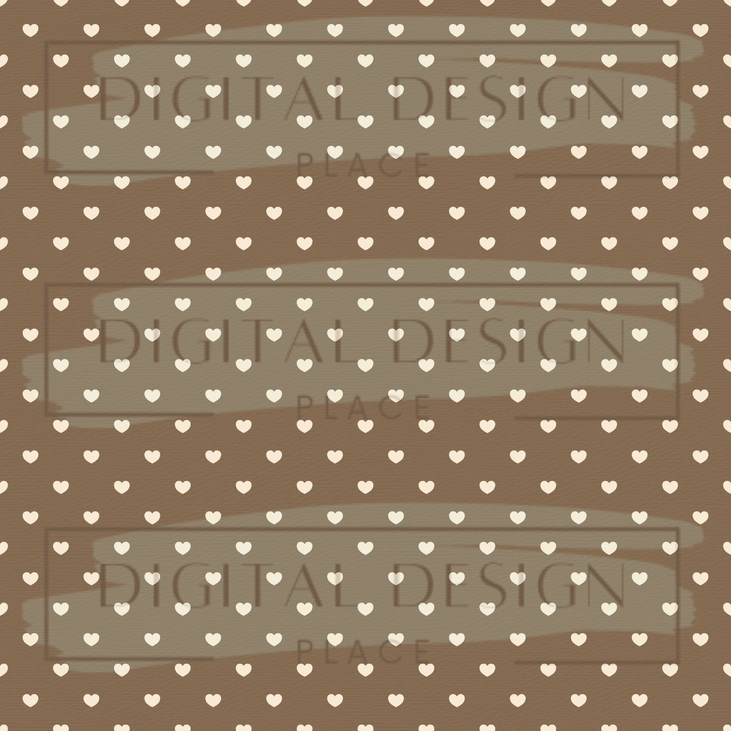 Brown Hearts VinylV2822