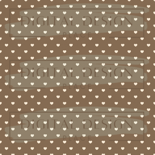 Brown Hearts VinylV2822