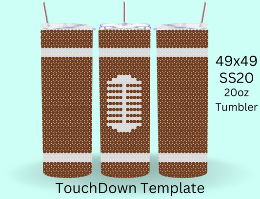 Touchdown Rhinestone Template RTSTO10