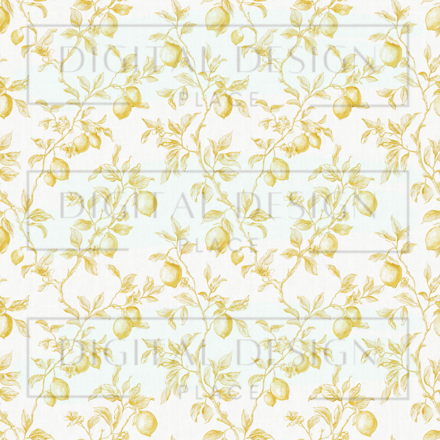 Lemon Toile VinylV2885
