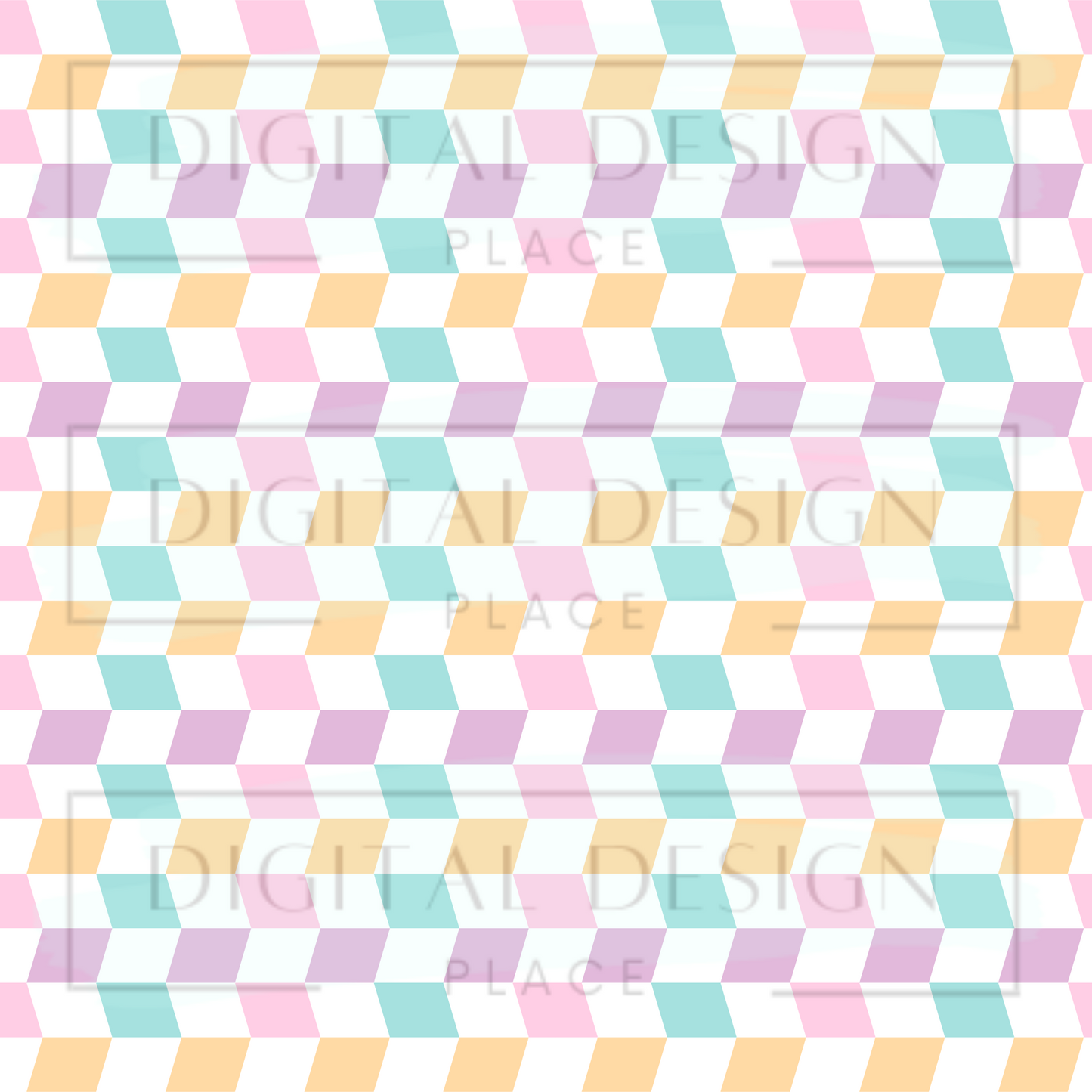 Pastel Summer Groovy Check VinylV1261