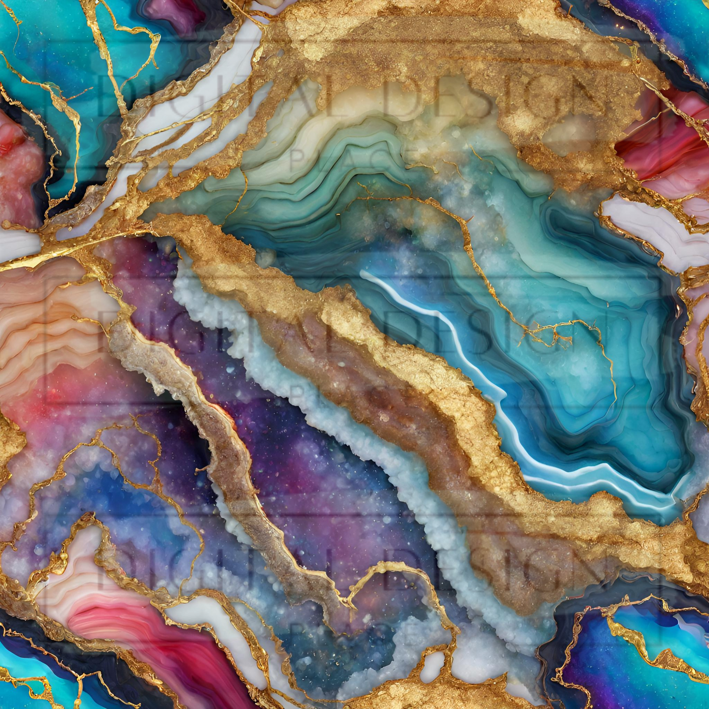 Rainbow Drusy Geode 2 VinylV1188