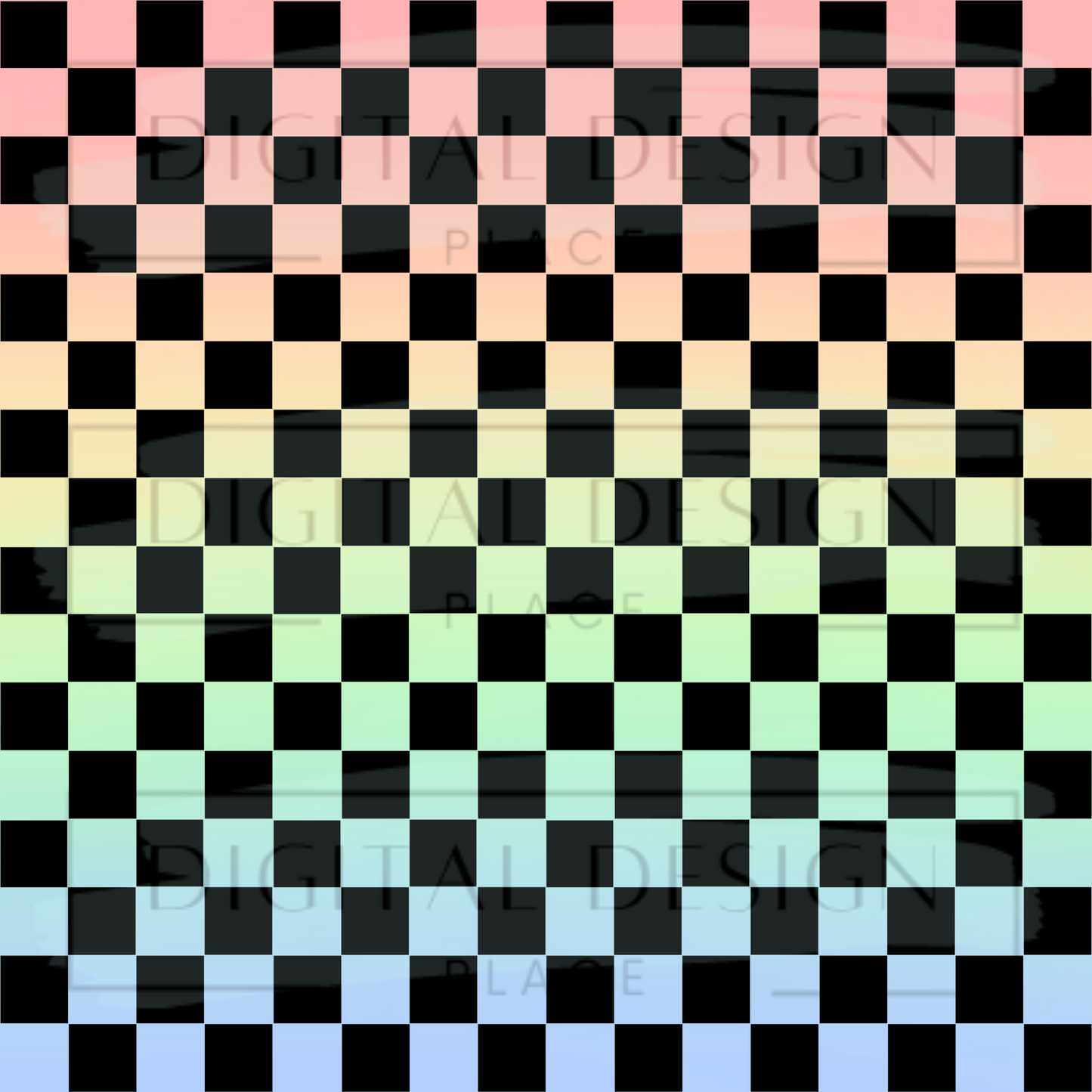 Pastel Gradient Checkered VinylV1240