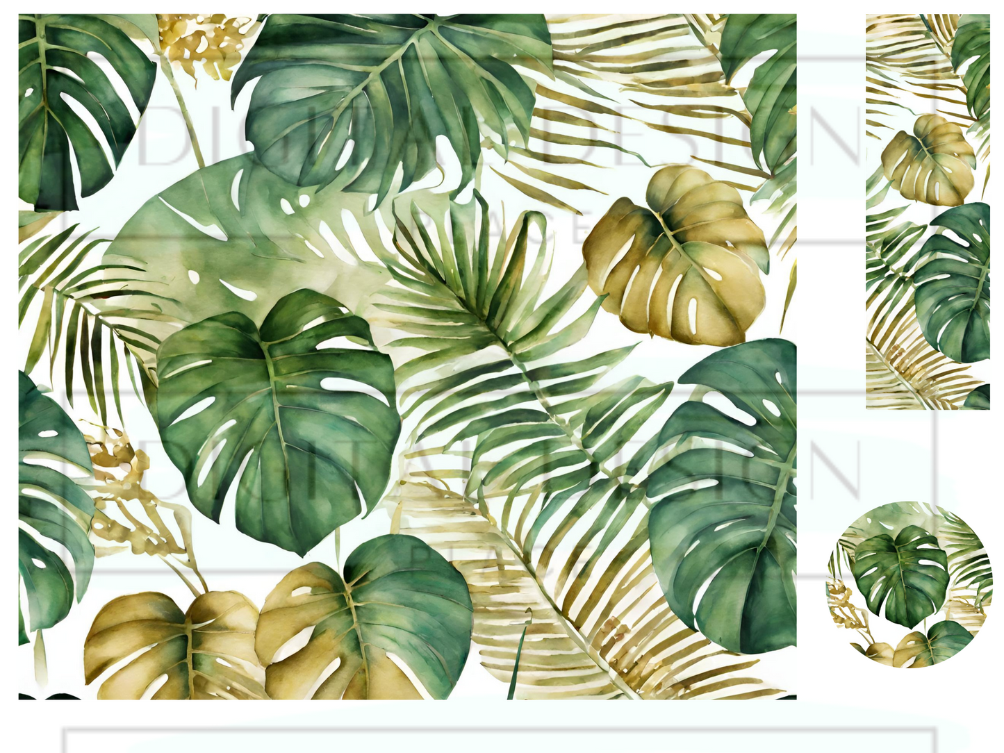 Layered Monstera WrB271