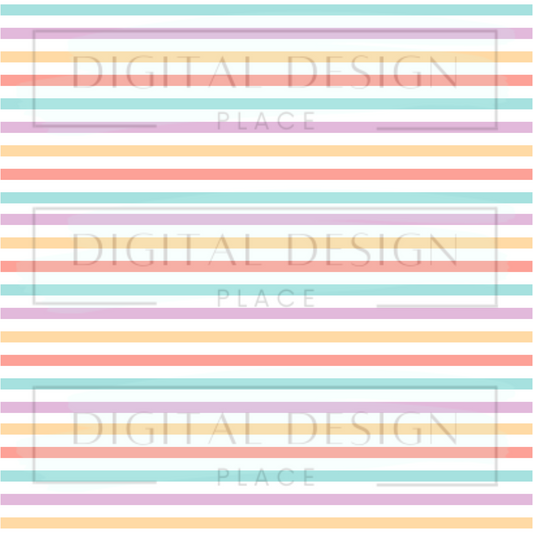 Pastel Summer Stripe VinylV1263