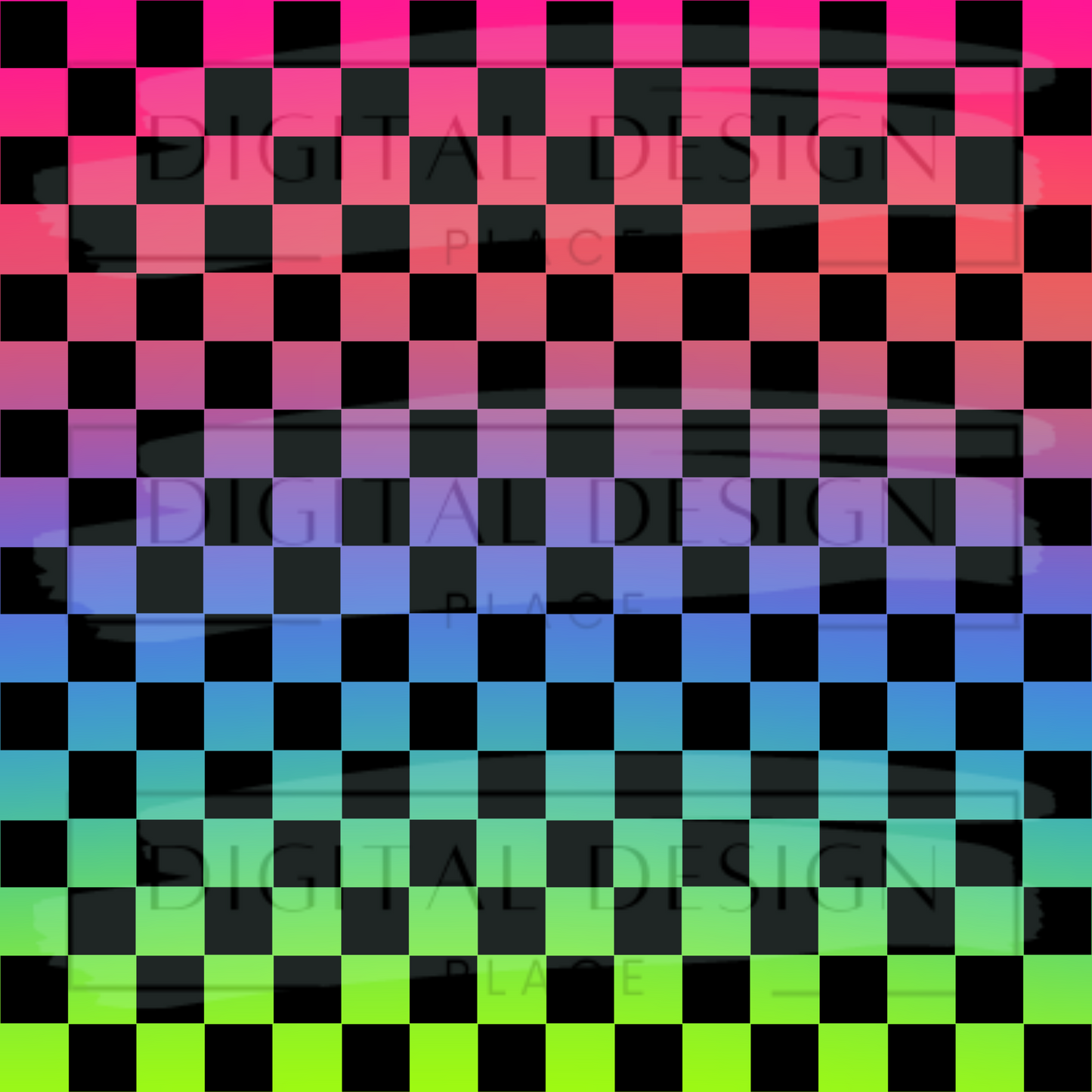 Neon Gradient Checkered VinylV1241