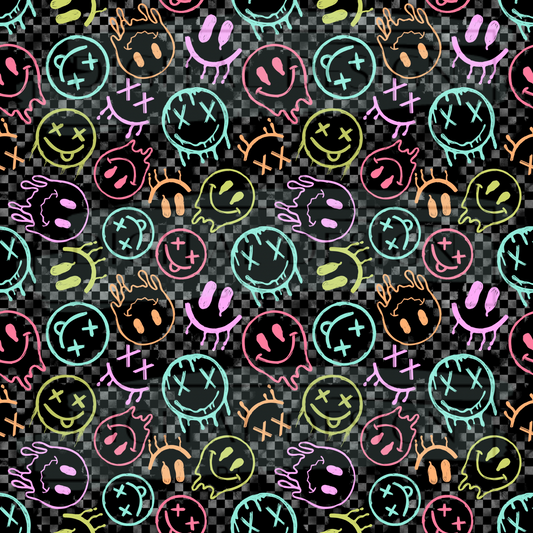Blackout Smiley Checker VinylV2690
