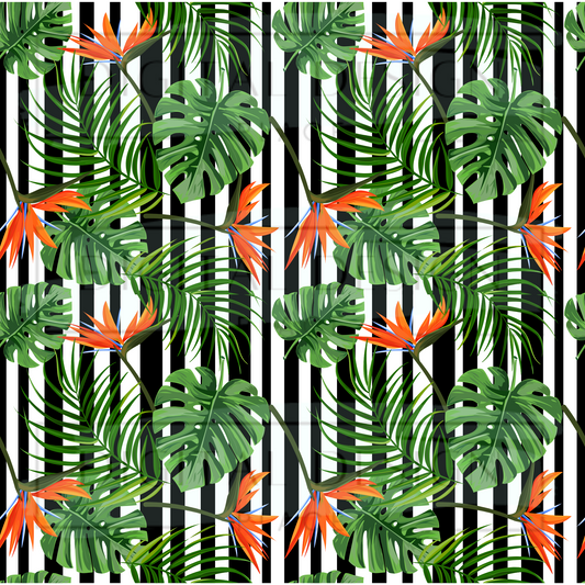 Monstera Striped VinylV1286