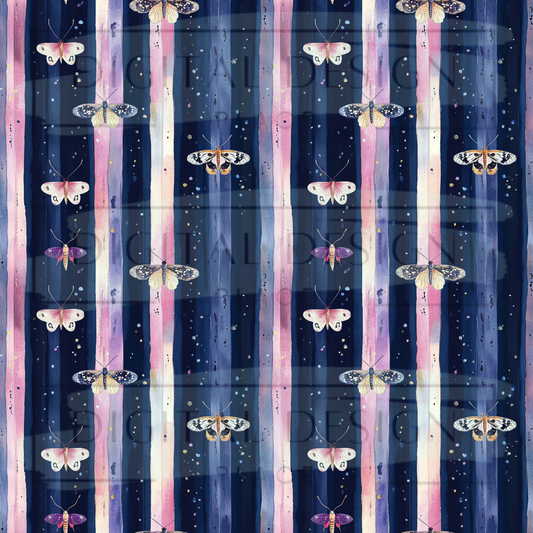 Mystic Moth Stripes VinylV2630