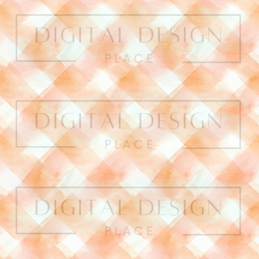 Peach Plaid VinylV1292