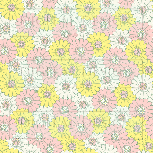 Retro Daisy Full Print VinylV1236