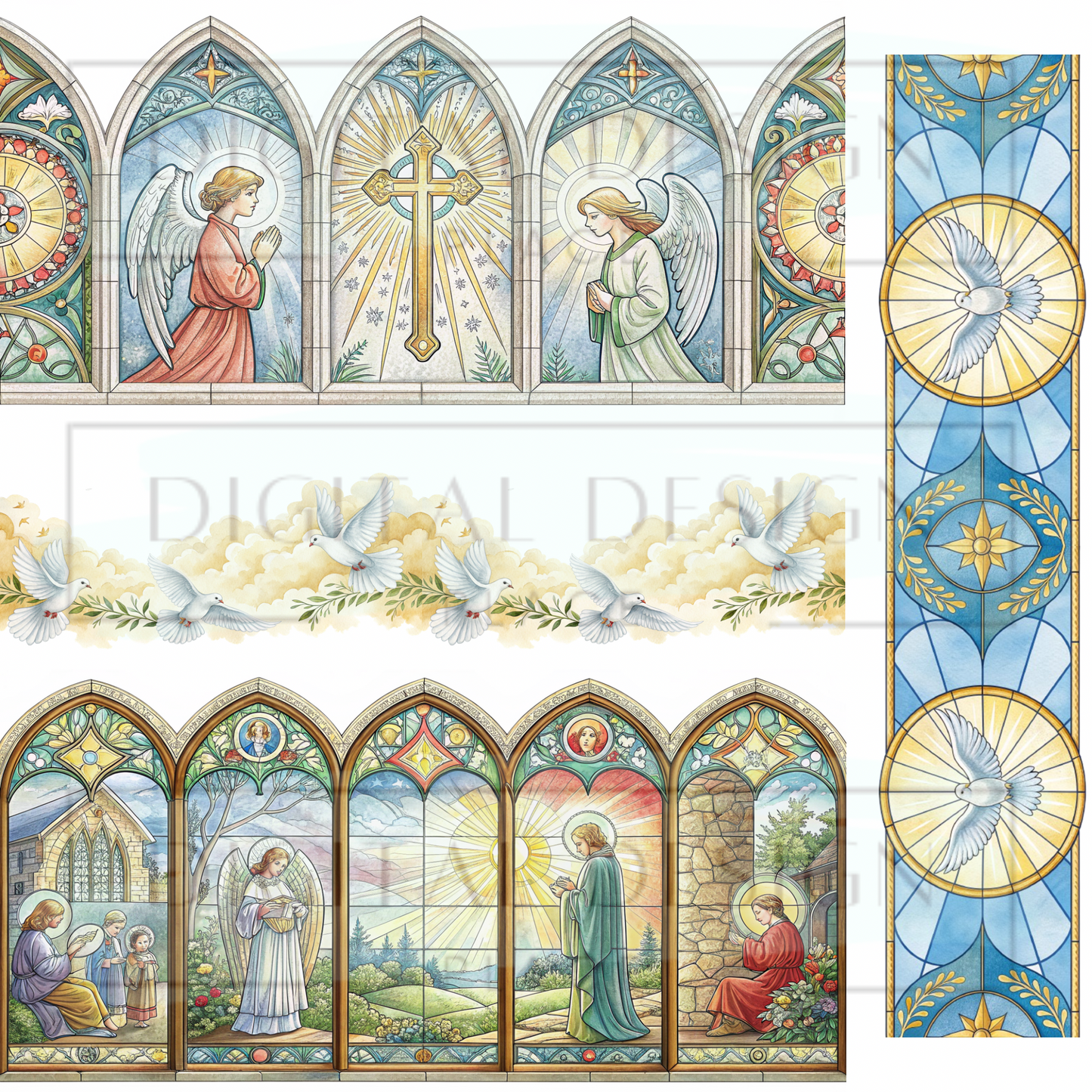 Church Glass Half Wraps ELEE401