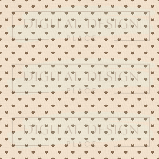 Tan Hearts VinylV2826