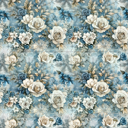 Snowy Blooms VinylV2637