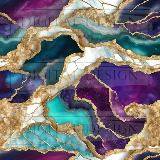Mermaid Drusy Geode VinylV1196