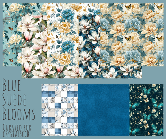 Crystal's Bundle- Blue Suede Blooms